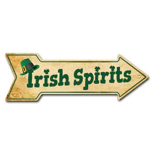 Irish Spirits Arrow Sign Funny Home Decor 36in Wide, Signmission, Mfr#: P-ARROW12-999796